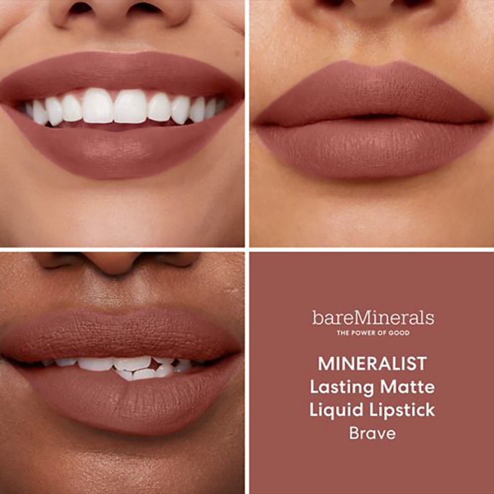 bareMinerals MINERALIST Lasting Matte Liquid Lipstick - Brave (Rosey Brown Nude)